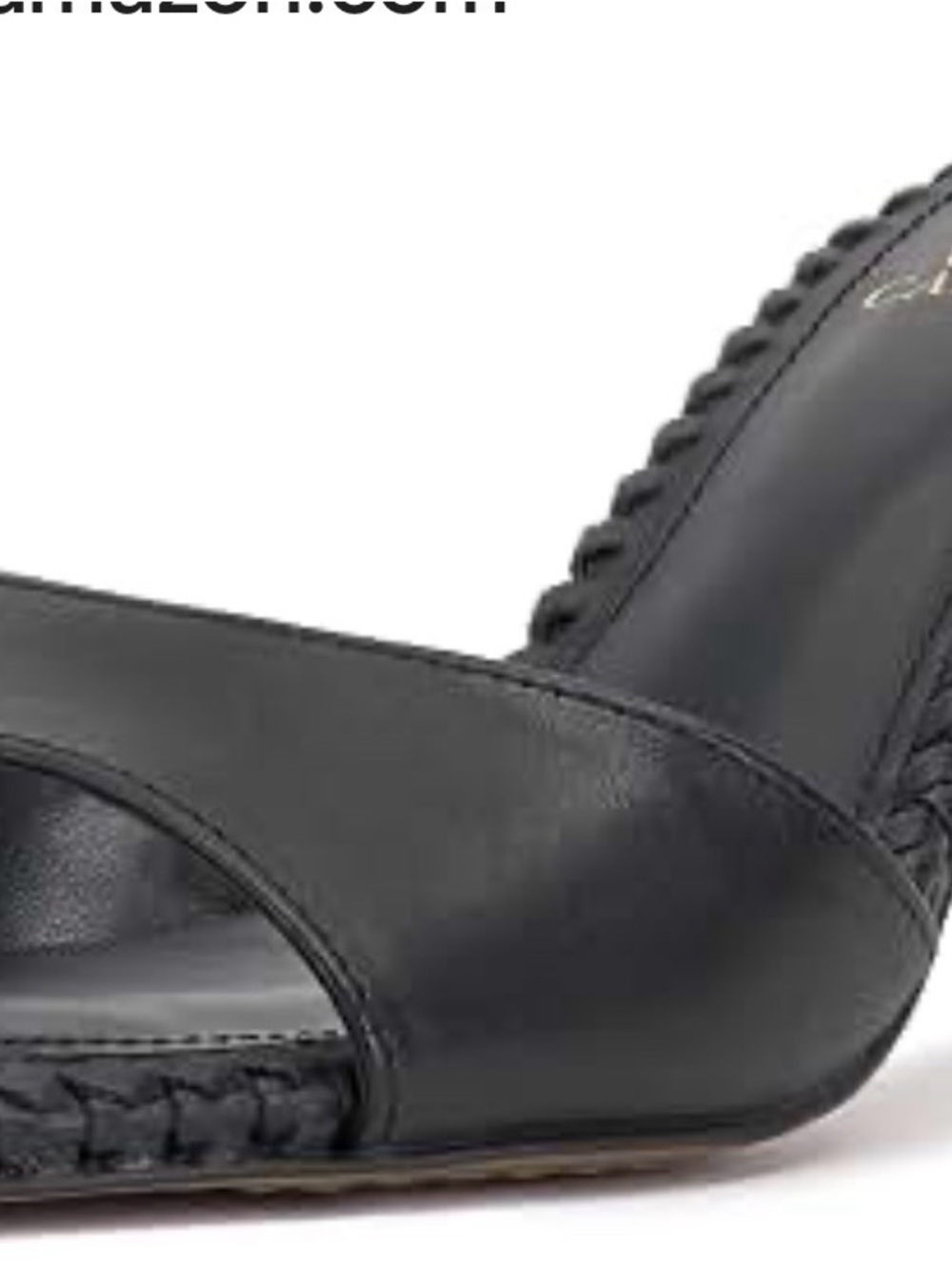 Vince Camuto Black Open-Toe Wedge Sandals